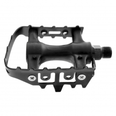Black Dingo MTB-Pedal Stahlkfig Cr-Mo Achse, Kunststoffkrper, Stahlkfig