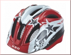 KED Kinder Fahrradhelm Meggy Red/Black Stars Gr. S/M 49-55