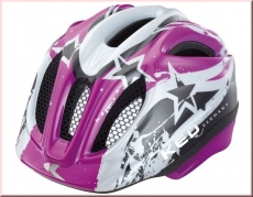 KED Kinder Fahrradhelm Meggy Violet/Black Stars Gr. M 52-58 cm