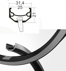 Felge 26'' 25-559 RYDE Andra40 schwarz 32 Loch o.sen geschliffen VL 8,5 gepunz