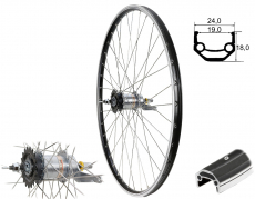BW 28''HR 19-622 CUT19 schwarz m..36L. Nexus 3 Rcktritt m.Zub.silber Sp.ED.si