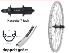 BW 28''HR 19-622 ZX19 silber m.D.36L. Shim.TY500 7-f. SSP schwarz Sp.ED.si