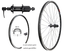 BW 28''HR 21-622 YAK21 sz V-Br.m..36L. Shim.TX500 8-11f. SSP schwarz Sp.Ni.si