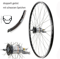 BW 28''HR 19-622 ZX19 schwarz m.D.36L. Nexus 3 Rcktritt m.Zub.silber Sp.ED.sz