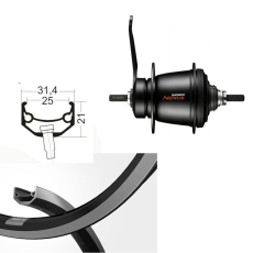 BW 28''HR 25-622 Andra40 sz V-Br.o.�.36L Nexus 7 R�cktritt o.Zub.schwarz Sp.ED.sz