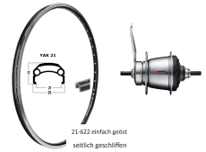 BW 28''HR 21-622 YAK21 sz V-Br.m..36L. Nexus 7 Rcktritt o.Zub.silber Sp.ED.si