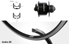 BW 28''VR 19-622 Andra30 sz V-Br.o..36L Shim.ND DH3N72 SSP schwarz Sp.ED.si