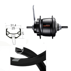 BW 26''HR 25-559 Andra40 sz Disk o.�.36L Nexus 8 R�.& Disk 5Loch schwarz Sp.ED.si