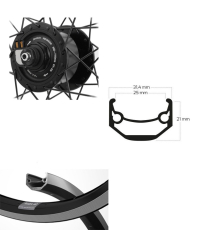 BW 26''VR 25-559 Andra40 sz V-Br.o.�.36L Shim.ND DH3N72 SSP schwarz Sp.Ni.si