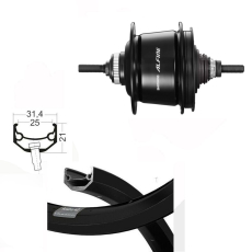 BW 28''HR 25-622 Andra40 sz Disk o.�.36L Alfine 8 FL Disk Ce-Lo.sz o.Zub.Sp.ED.sz
