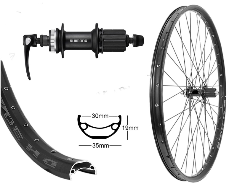 ** 28''HR 30-622 DH30 schwarz Disk mit �se 36L. UR600 Disk Centerlock 8-11f.Road Schnellspann schwarz Speichen 2mm Nirosta schwarz