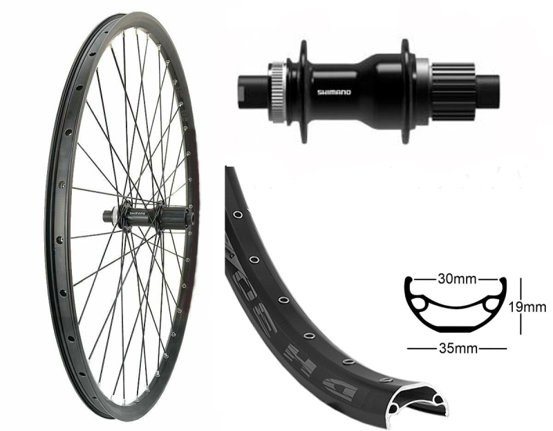 BW 28''HR 30-622 DH30 schwarz Disk mit �se 32L. TC500 Disk Centerlock f�r Steckachse 12mm 142mm Einbaubreite 12f.Mic. Speichen 2mm Nirosta schwarz
