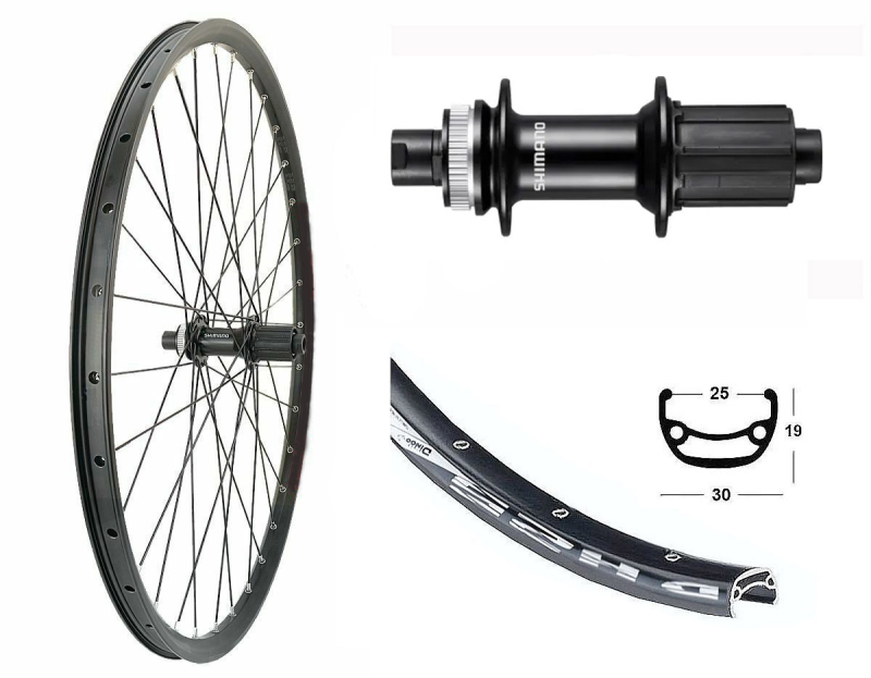 BW 27,5''HR 25-584 DH25 schwarz Disk mit �se 32L. RS470 Disk Centerlock f�r Steckachse 12mm 142mm Einbaubreite 10-12f. schwarz Speichen 2mm Nirosta schwarz