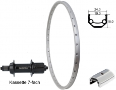 BW 28''HR 19-622 CUT19 silber m..36L. Shim.TY500 7-f. SSP schwarz Sp.Ni.si