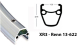 Felge 28'' 13-622 EXAL XR3 silber 36 Loch mit �sen geschliffen Ventilloch 6,5mm (SV-Ventil)