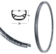 Felge 27,5'' 25-584 BDCP DH25 schwarz 32Loch mit �sen Disk Ventilloch 8,5mm (DV/AV-Ventil) tubeless ready