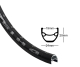 Felge 28'' 19-622 BDCP DH19 schwarz 32 Loch mit �sen Disk Ventilloch 8,5mm (DV/AV-Ventil)