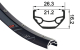 Felge 28'' 21-622 Rodi Black Jack Ready GR21 schwarz 28 Loch VL 6,5mm