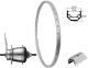 BW 28''HR 19-622 CUT19 silber m.�.32L. Nexus 7 R�cktritt o.Zub.silber Sp.Ni.si