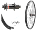BW 28''HR 30-622 DH30 schwarz Disk mit �se 32L. Nov.D462 6Lo.12f.Mic. f�r Steckachse 12mm 148mm Einbaubreite (Boost) Speichen 2mm Nirosta schwarz