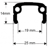 Felge 26'' 19-559 BCHEL Basic schwarz 36 Loch o.sen geschliffen VL8,5