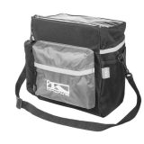M-Wave Lenkertasche UTRECHT TRAVEL schwarz/grau  mit CLIP-ON-Halter