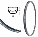 Felge 27,5'' 25-584 BDCP DH25 schwarz 32Loch m.sen Disk VL8,5 tubeless ready