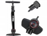 BDCP Standpumpe 11 Bar Duokopf Stahlkrper mit Manometer schwarz