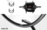 BW 28''HR 19-622 Andra30 sz V-Br.o.�.36L Nexus 8 FL Rollerbrake schwarz Ni.Sp.si.