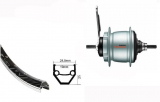 BW 28''HR 19-622 DMC19 schwarz m..36L. Nexus 8 Rcktritt o.Zub.silber Sp.Ni.si