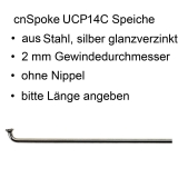 cnSpoke UCP14C Speiche Stahl silber glanzverzinkt, ohne Nippel