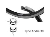 Felge 28'' 19-622 RYDE Andra30 V-Brake schwarz 32 Loch o.sen VL8,5 gepunzt