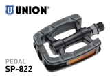 Union Alu Sportpedal SP-822 Gummiblock mit Reflektoren silber/schwarz 9/16