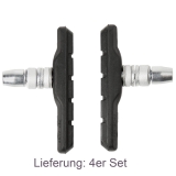 Promax V-Brake Bremsschuhe 4er Set mit Gewinde 70 mm, schwarz