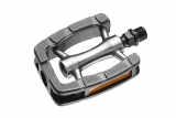 Union Alu Sportpedal SP-823 Gummiblock mit Reflektoren silber/schwarz 9/16