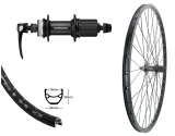 ** 28''HR 19-622 DH19 schwarz Disk mit �se 36L. UR600 Disk Centerlock 8-11f.Road Schnellspann schwarz Speichen 2mm Nirosta schwarz