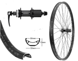 ** 28''HR 30-622 DH30 schwarz Disk mit �se 36L. UR600 Disk Centerlock 8-11f.Road Schnellspann schwarz Speichen 2mm Nirosta schwarz